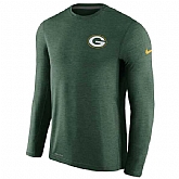 Men's Green Bay Packers Nike Green Coaches Long Sleeve Performance T-Shirt,baseball caps,new era cap wholesale,wholesale hats